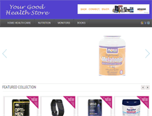 Tablet Screenshot of feelgoodhealthstore.com